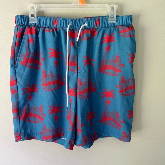 Mosmann Australia Swim Trunks Palm Tree Summer Beach Vacation - Picture 1 of 4